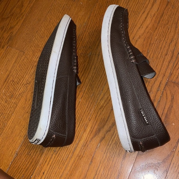 Cole Haan Pinch main classic Leather White Loafer chocolate brown sneaker penny - Picture 2 of 5